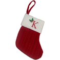 thumbnail image 1 of Medias navideñas Kabnic con iniciales, medias navideñas de punto con monograma bordado grande, medias navideñas para niños, medias navideñas y familiares para decorar chimeneas o fiestas, letra K roja, 1 of 5