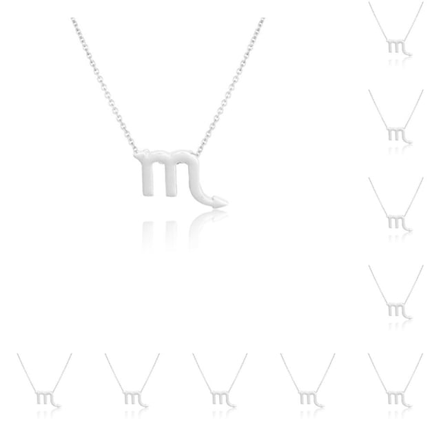 Collar Ins Doce Signo del zodiaco Sonducket Escorpio Plata 10piezas