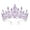 Purple, variant on Skymirror Bridal Crown Tiara Princess Queen Fairy Bridal Headpiece Wedding Crown Alloy Rhinestone Birthday Party Prom Gift