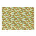 thumbnail image 1 of Orange Cutting Board, Theme Girlish Pattern with Doodle Flowers and Green Leaves, Decorative Tempered Glass Cutting and Serving Board, Small Size, Apple Green Orange, by Ambesonne, 1 of 1