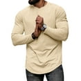 thumbnail image 5 of sageysalite Long Sleeve Tops for Men Casual Base Layer Crew Neck Pullover Basic Solid Color Lightweight Breathable Athletic Tops, 5 of 8