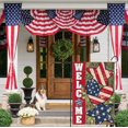 thumbnail image 3 of Welcome Spring Summer Hydrangea Garden Flag 12 x 18 Inch Double Sided, Burlap Floral Flower Welcome Yard Outdoor Flag, 3 of 6