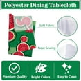 thumbnail image 2 of Summer Watermelon Rectangle Tablecloth 60 x 84 Inch, Red Green Cartoon Mouse Melon Decorative Table Cloth Dining Table Cover, Seasonal Dinner Party Picnic Decoration, 2 of 5