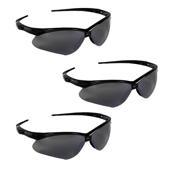 3 Pack Safety Glasses, Black Anti-Fog UV Protection Safety Sunglasses for Construction, Cycling, Shooting, Outdoor Work