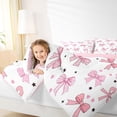 thumbnail image 3 of Erosebridal Kids Kawaii Polka Dots Bowknot Bedding Comforter Set 7 Pieces,Girls Teens Cute Love Heart Stars Print Full Bedding Set,Pink Reversible,Microfiber Bedroom Decor, 3 of 6