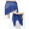 thumbnail image 6 of Aellinatey Womens Belly Dance Hip Scarf for Triangle Shawl Glitter Sequins Tassels Belt Crochet Tribal Wrap Skirt Waist Chain Cover, 6 of 15