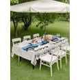 thumbnail image 3 of Outdoor Tablecloth with Umbrella Hole and Zipper, Easter Rectangle Table Cloth 52x70 Inch Waterproof Tablecloth, Spring Farmhouse Truck Rabbit Eggs Floral Plaid Picnic Table Cover for Patio Camping, 3 of 7