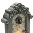 thumbnail image 4 of LuxenHome 27" H Gray Resin Mosaic Wall Freestanding Outdoor Water Fountain with Lights, 4 of 7
