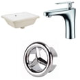 thumbnail image 1 of American Imaginations 18.25-in. W Rectangle Bathroom Undermount Sink Set In White - Chrome Hardware AI-26688, 1 of 9