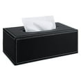 thumbnail image 1 of veasfak Delicate Pu Leather Rectangular Tissue Box Holder, Napkin Organizer Paper Towel, 1 of 8