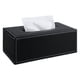 thumbnail image 1 of Caja de Pañuelos de material cuero de La PU Funda para Servilletero para El Automóvil Papel Higiénico - Negro, 1 of 8