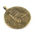 thumbnail image 3 of The Bead Chest Brass Ethiopian Royal Emblem Pendant (40x46mm), 3 of 4