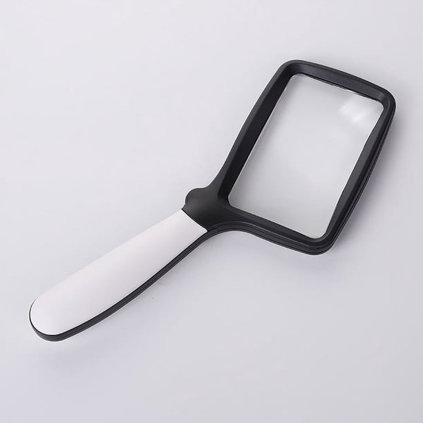 Lupa de mano plegable con luz, lupa de lectura rectangular grande 3X con LED regulable para personas mayores con degeneración macular, periódicos, libros, letra pequeña, regalo iluminado par