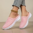 thumbnail image 2 of Rokment Women's Men's Mules Sneakers Wide Width Slip on Walking Shoes Breathable Comfortable Mesh Backless Closed Toe Sandals Summer Fall Pink Size 10.5, 2 of 7