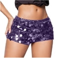 thumbnail image 4 of ZIXKCGDSE Women's Sequin Shorts Glitter Party Low Waist Club Hot Pants Going Out Streetwear Size XXXXL, 4 of 4