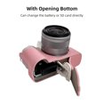 thumbnail image 2 of Portable Camera Protective Case Retro Style Camera Case Holder Carry Bag Opening Bottom Design with Shoulder Strap Replacement for Canon EOS M50/M50 II/M5, 2 of 8
