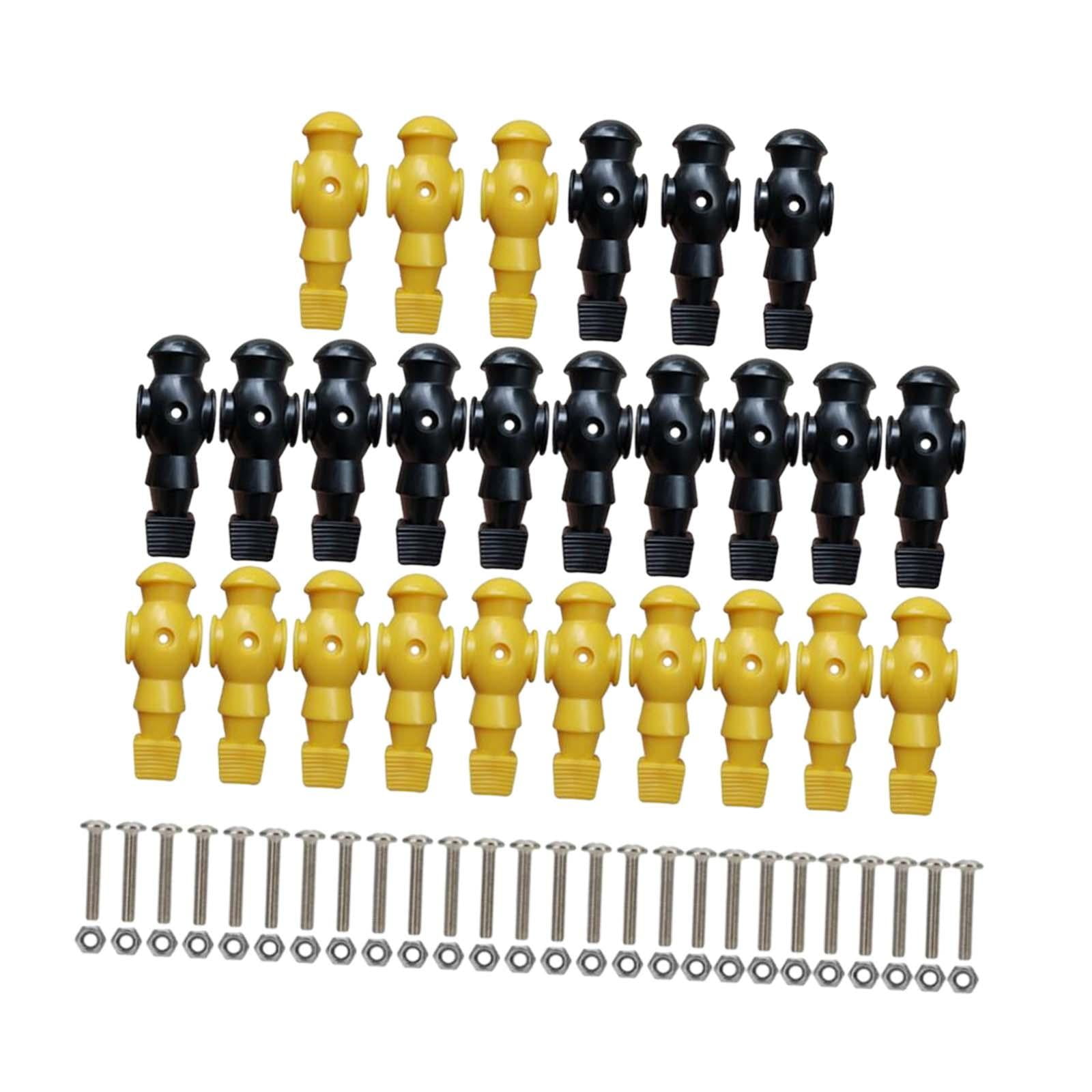 Dualoai 26 Pieces Table Soccer Foosball Men Repair Parts, Entertainment Foosball Black Yellow