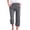 Dark Gray_001, variant on QTSHPN Casual Rompers for Women Spring and Summer Solid Color Pocket Drawstring Linen Loose Straight Slit Home Cropped Capri Pants Fashion Womens Pants Dark Gray L