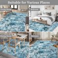 thumbnail image 4 of 5x7Ft Modern Abstract Area Rug, Washable Non-Slip Soft Faux Wool Carpet for Living Room, Bedroom, Dining Room,Playroom, Office,Blue, 4 of 6