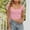 Pink, variant on Rezuofi 1 Pcs Women Short Sleeve Tops Scoop Neck Ribbed Knit Slim Fitted Basic Tee Shirts 2025 Casual Summer Trendy Clothes