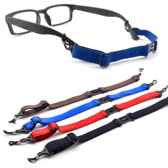 Eyeglasses Holder Strap Adjustable Sunglasses Straps Eyewear Glasses Retainers Lanyard Sports Swimming Anti-Slip Hooks For Kids Adults - 4 Pcs