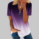 thumbnail image 2 of Blusa informal con cuello en V y manga corta con estampado de verano para mujer con estilo OAVQHLG3B Store  lin121212, 2 of 5