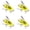 Yellow, variant on 4 Pcs Realistic Cicada Shaped Fishing Lures 1.97 Inch, Cicada Fishing Catcher Freshwater Attractant Fish Tackle, Strong Hook Reusable Swim Baits for Lake Pond Topwater Lure, Fishing