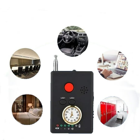 GLiving RF Signal Detector, Camera Detector Full Range Wireless Bug Detector GSM GPS Tracker Device Finder Full-Frequency Detector Audio Bug Detect Camera RF