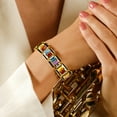 thumbnail image 5 of Ross-Simons 22.50 ct. t.w. Multi-Gemstone Art Deco-Inspired Bracelet With Black Enamel in 18kt Gold Over Sterling, Women's, Adult, 5 of 6