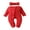 Red, variant on Suealasg Baby Girl 2Pcs Spring Outfits Long Sleeve Frills Zipped Footies Jumpsuit  Headband Set 3M 6M 12M Infant Newborn Girl Fall Clothes