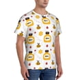 thumbnail image 2 of Vsdgher Bees and Flowers Print Men's Dry Fit Mesh Athletic Shirts Moisture Wicking Tennis T-Shirt Tops, 2 of 9