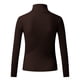 thumbnail image 3 of Gibobby Sueteres Para Mujeres Calientitos Suéter de punto de mujer Color sólido O Cuello de fondo Suéter de cuello Tops(Café,CH), 3 of 5
