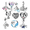 Alloy Model 1, variant on Alloy Women's Charm Pendant Set, Mixed Designs, 10 Pieces