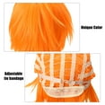 thumbnail image 5 of Unique Bargains Human Hair Wigs for Women with Wig Cap Straight Hair 11" Orange Wigs, 5 of 8