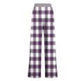 thumbnail image 5 of Rutainlusire Womens Trendy Plaid Printed Comfy Loose Pants 2025 Women's Fashionable Striped Printed Drawstring Wide Leg Loose Casual Pocket Pants, 5 of 5