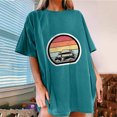 thumbnail image 2 of IROINNID Womens Short Sleeve Summer Beach Printed Casual Top Pullover T-shirt Spring, 2 of 6