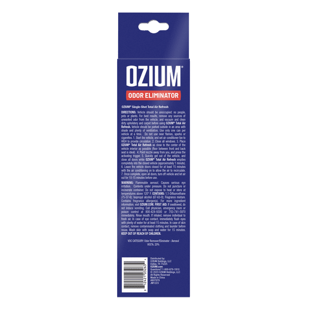 does ozium work for cigarette smoke Single Shot Total Air Refresh 2oz  Air Sanitizer Ozium Single Ozium Air Sanitizer, 0.8 oz
