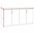 thumbnail image 3 of Regency Legacy 72 in. Office Storage Cabinet Buffet- Cherry, 3 of 6