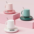thumbnail image 5 of Thermostatic Mug Warmer Electric Coffee Cup Heated with 3-temp Settings Waterproof Usb Plug-play Water Cup Heating Pad, 5 of 7