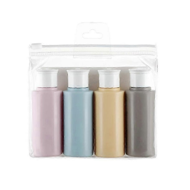 4pcs 50ml Travel Bottle Shampoo Body Wash Dispenser Bottle Squeeze Clamshell Bottle for Travel