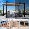 thumbnail image 3 of UPHYB Retractable Pergola 10' x 12', Metal Freestanding Shelter with Adjustable Sun Shade Canopy for Patios, Beige, 3 of 7