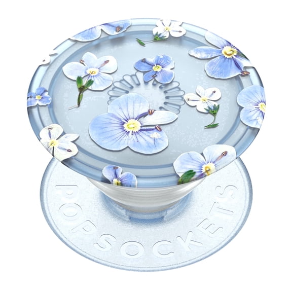 PopSockets Adhesive Phone Grip, Holder, Phone Stand, Plants - Translucent Blue Fields