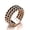 Rose Gold, variant on Fashion Men Gold Plated Round Bead Ring