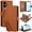 Brown, variant on Wallet Case for iPhone 16e, RFID Blocking Flip Cover with 7 Card Slots, Cash Compartment, Magnetic Closure, and Hands-Free Stand, Slim Protective Phone Case with Wrist Strap,Brown