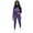 Purple, variant on Women's Two Piece Outfits Casual Long Sleeve Pant Sets Ripped Hole Long Sleeve Elastic Waist Pullover Hoodies Long Pants Casual Sweatsuits Tracksuits