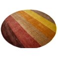 thumbnail image 4 of Multicolored Stripes 6X6 Oriental Modern Round Rug, 4 of 11
