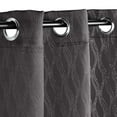 thumbnail image 2 of Superior Zuri Blackout Curtains, Rod Pocket, Set of 2, 26" X 84", Charcoal, 2 of 5