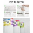 thumbnail image 5 of No Hook Shower Curtain with Snap in Liner, LOVE IS LOVE Rainbow Colored Plaid Hotel Shower Curtains for Bathroom, Washable Shower Curtain Liner Set with Mesh Top Window, 48"x72", 5 of 6