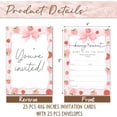 thumbnail image 2 of Berry Sweet Baby Shower Invitations for Girl, Strawberry Pink Bow 4x6-in Invites, 25 Invitation Cards with Envelopes for Baby Shower Decorations YQK04, 2 of 5