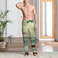 thumbnail image 2 of Sigee Serene Coastal Blue Sky print Men's Pajama Pants Lounge Sleep Bottoms with Elastic Waistband and Pockets-Small, 2 of 6